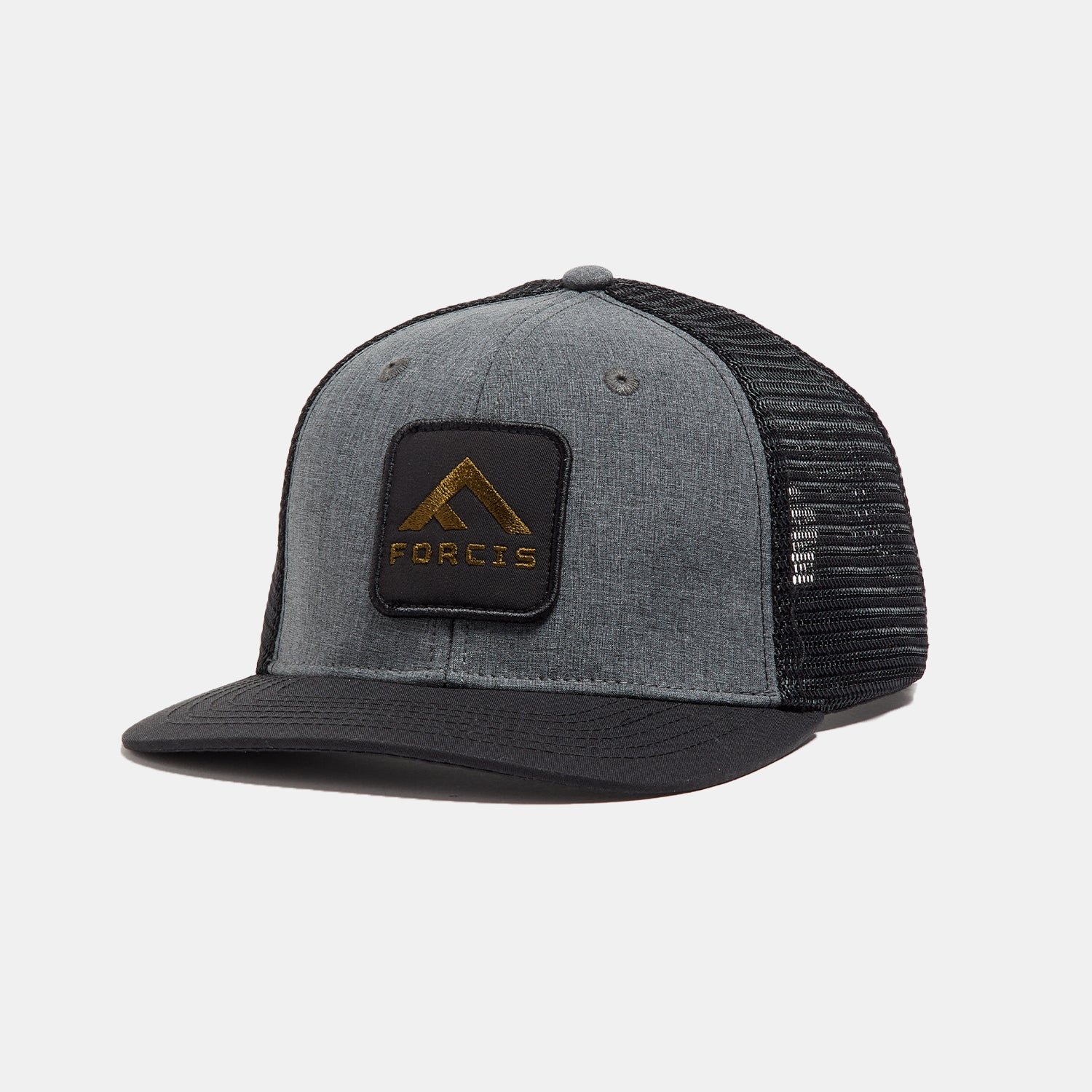 Forcis Defender Trucker Hat in Heather Charcoal and Black
