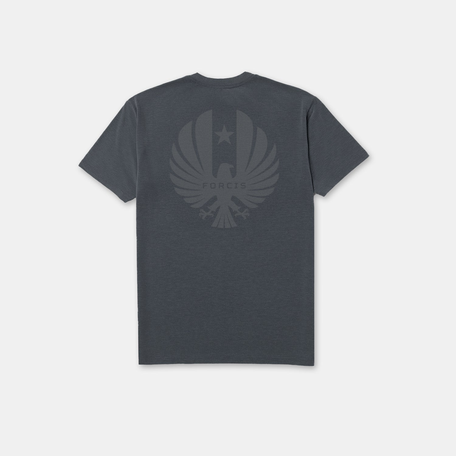 Forcis Rising Star Tech Graphic Tee in Carbon Grey